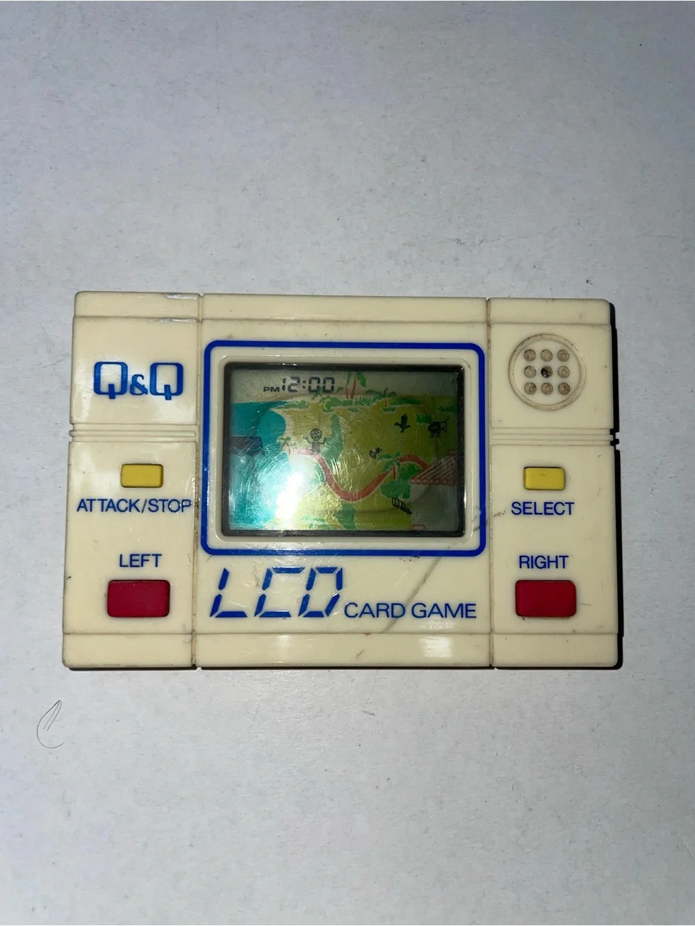 Q&Q Treasure Island LCD Card Game - 1984 Vintage Japanese Handheld CG-4 WORKING